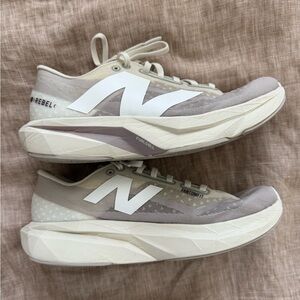 New Balance Athletic Shoes - Cream and White